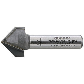 GUHDO® - HW-V-Nutfräser Z2 S8 D16 90°