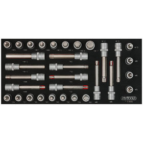 KSTOOLS® - SCS 1/2" Bit-Stecknuss-Satz, 32-teilig in 1/3 Systemeinlage