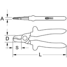 KSTOOLS® - 1000V Einhand-Kabelschneider, 210mm