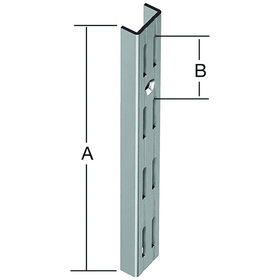 Vormann - Wandschiene Stahl weiß, 500 x 50mm, zweireihig