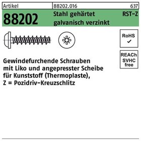 Gewindefurchende Schrauben ART 88202 RST mit LIKO & Pozidriv Z 3,5 x 12 -Z Stahl