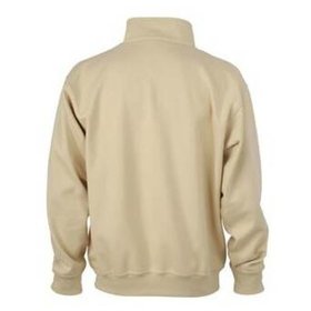 James & Nicholson - Workwear Zip Sweatshirt JN831, stein-grau, Größe XXL
