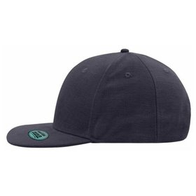 James & Nicholson - 6 Panel Flat Peak Cap MB6224, graphit/grün, Einheitsgröße