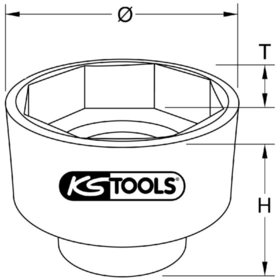 KSTOOLS® - 1"Achsmuttern-Schlüssel für Scania 8-kant, 80mm