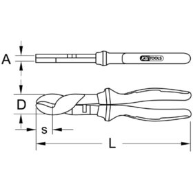 KSTOOLS® - ERGOTORQUE VDE Kabelschere, 165mm