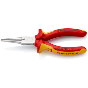 KNIPEX® - Langbeckzange verchromt, isoliert mit Mehrkomponenten-Hüllen, VDE-geprüft 160 mm 3036160