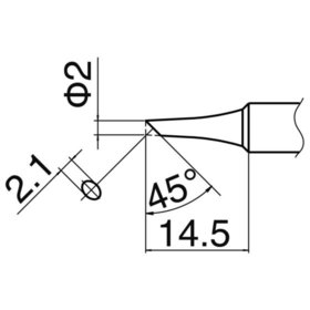 Hakko - Lötspitze Serie T18, Format C2