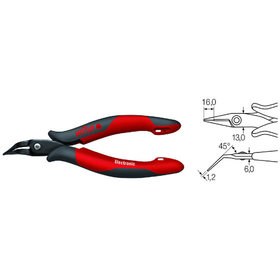 Wiha® - Flachzange Z 36 1 03 flach, spitz zulaufend Mehrkomponenten 45° 142mm