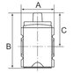 RIEGLER® - Kugelhahn 3/2-Wege »FUTURA-mini«, abschließbar, BG 0, G 1/4"