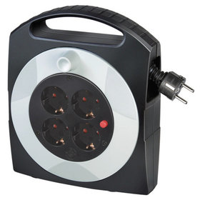 brennenstuhl® - Primera-Line Kabelbox 4-fach für Haushalt, 10 m Kabel, schwarz/grau