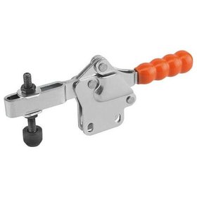 KIPP - SCHNELLSPANNER STANDARD STAHL, FUß SENKRECHT, KOMP:KUNSTSTOFF, ORANGE, M=M05X35