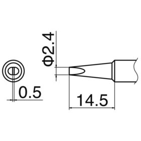 Hakko - Lötspitze Serie T18, Format 2.4D