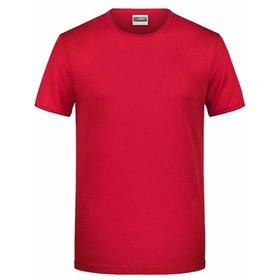James & Nicholson - Herren T-Shirt Rollsaum 8002, rot, Größe XXL