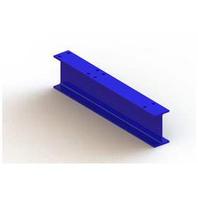 META® - Einfachfuß Krag.reg. 400x73mm IPE 140 RAL 5010 enzianblau angeschraubt