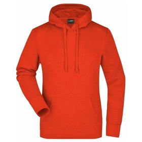 James & Nicholson - Damen Kapuzensweatshirt JN051, grenadine-rot, Größe XXL