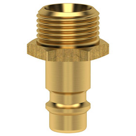 LÜDECKE - MS AG-Schnellverschluß-Stecknippel Standard ES-38NA G3/8" blank eins. sp.