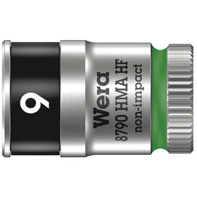 Wera® - Stecks. 8790 HMA HF 6kt. inn. Haltef. Farbcodierung 6,3mm / 1/4" SW9x23mm