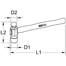 KSTOOLS® - TITANplus Schlosserhammer, 450g