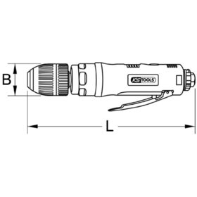 KSTOOLS® - Druckluft-Stabbohrmaschine 3/8" SlimPOWER Mini, 2.600U/min 515.5020