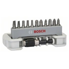 Bosch - Schrauberbit-Set Extra-Hart, 11-teilig, PH, PZ, T, S, 25mm, Bithalter (2608522130)