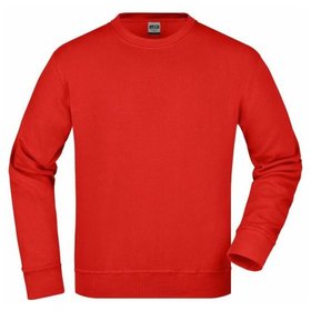 James & Nicholson - Workwear Sweatshirt JN840, rot, Größe XS