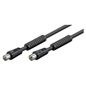 goobay® - Koaxanschlusskabel 2,5m F Stecker/Buchse weiß 75Ω 2-fach geschirmt