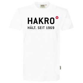 HAKRO - T-Shirt Logo 1969, weiß, Größe XL