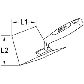 KSTOOLS® - Edelstahl Innen-Eckenkelle, 125mm