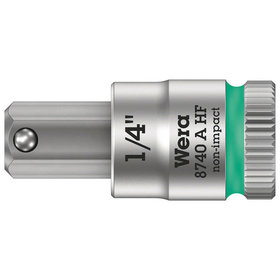 Wera® - 8740 A HF Zyklop Bitnuss 1/4", Haltefunktion für Innensechskant, 1/4" x 28mm
