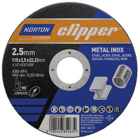 NORTON clipper® - Trennscheibe Metall-Inox A30S-115 x 2.5 x 22.23mm