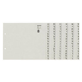 LEITZ® - Registerserie 13120085 DIN A4 A-Z für 12 Ordner Tauenpapier grau