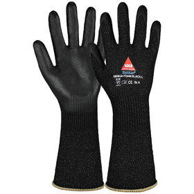 Hase Safety Gloves - Schnittschutzhandschuh Genua Foam BlackLong, Größe 10
