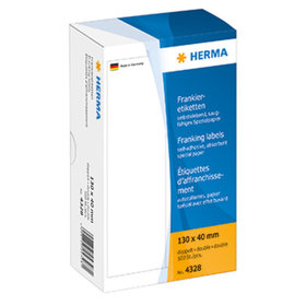 HERMA - Frankieretikett 4328 130x40mm doppelt weiß 500er-Pack