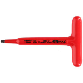 KSTOOLS® - T-Griff-Torx-Stiftschlüssel mit Schutzisolierung, T20, 120mm