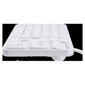 hama® - Tastatur KC-500, 43,8x12x2,6cm, weiß, USB-A-Stecker, 00182675, kabelgebunden