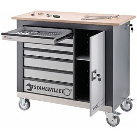 STAHLWILLE® - Fahrbare Werkbank 7 Schubladen anthrazitgrau, RAL 7016 L.1150mm x B.500mm x H.1030mm