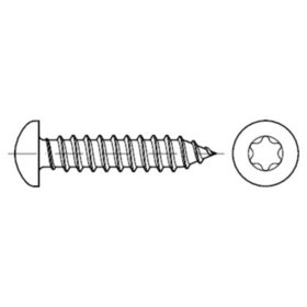 Linsen-Blechschraube DIN 7981-C-T Stahl galvanisch verzinkt ø3,9 x 22mm