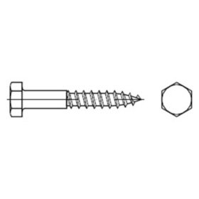 Sechskant-Holzschraube DIN 571 Edelstahl A2 ø10 x 40mm HP