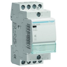 hager - Installationsschütz 25A 230V/AC 400V/UC 4S 1900W/AGL 950VA/LL 2TE