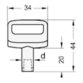 Ganter Norm® - 816.1-10 Schlüssel für Verriegelungsbolzen GN 816.1