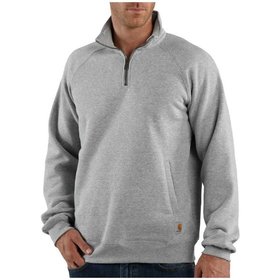 carhartt® - Herren Sweatshirt QUARTER-ZIP MOCK-NECK SWEATSHIRT, heather grey, Größe XL