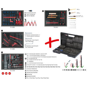 KSTOOLS® - Universal-Systemeinlagen-Satz für 4 Schubladen mit 515 Premium-Werkzeugen