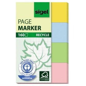 sigel® - Haftmarker Recycle HN604 20x50mm farbig sortiert 4er-Pack