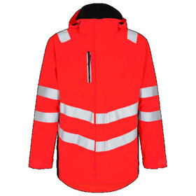 Engel - Safety Shellparka 1145-930, Warnrot/Schwarz, Größe S