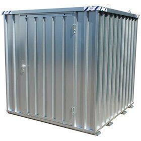 BOS - Materialcontainer 4x2m, 1-flügelige Tür 4m Seite