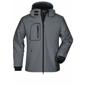 James & Nicholson - Herren Winter Softshelljacke JN1000, carbon, Größe S