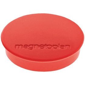 magnetoplan - Magnet D30mm, Haftkraft 700 g rot, 10 Stück