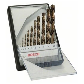 Bosch - 10-tlg. Metallbohrer-Set, Robust Line, HSS-Co, 1–10 mm (2607019925)