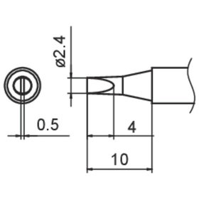 Hakko - Composit Lötspitze Serie T15, Format 2.4D