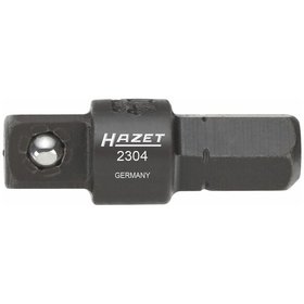HAZET - Adapter 2304, Sechskant massiv 6,3 (1/4"), Vierkant massiv 6,3mm (1/4)